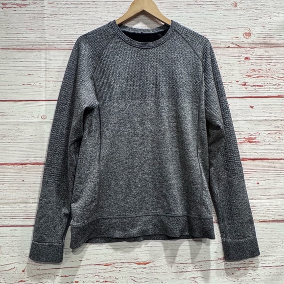 Lululemon Engineered Warmth Long Sleeve Crew in Black / White Sz S - Picture 4 of 9